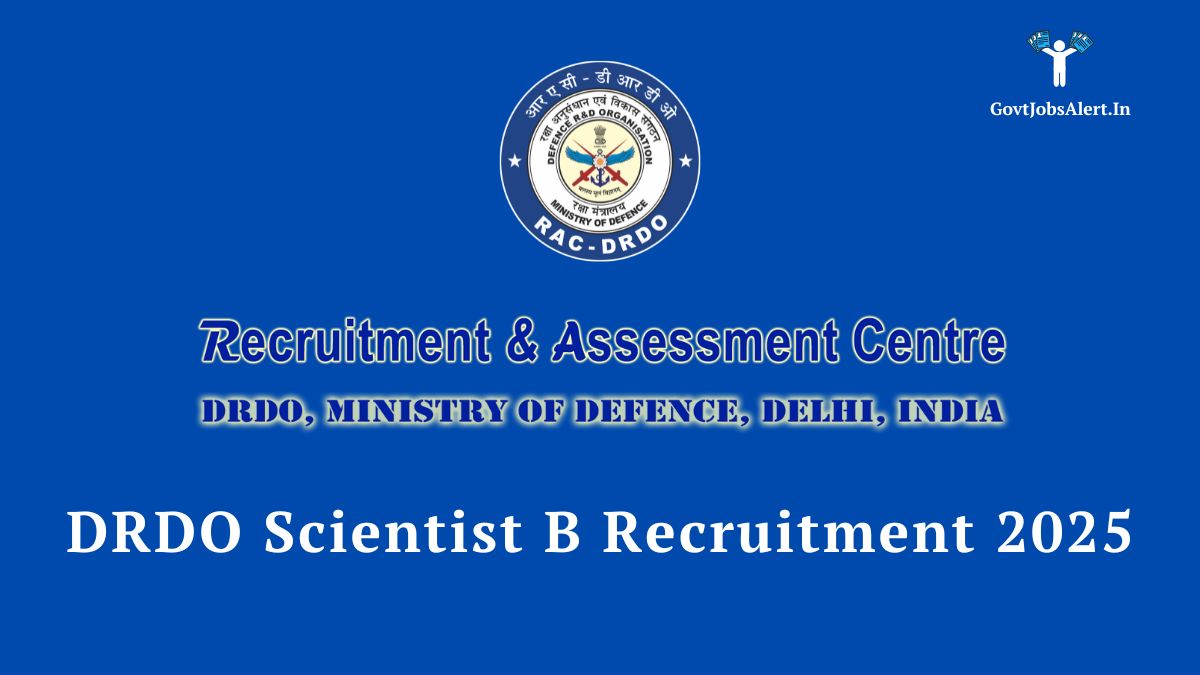 DRDO RAC Scientist B Recruitment 2025