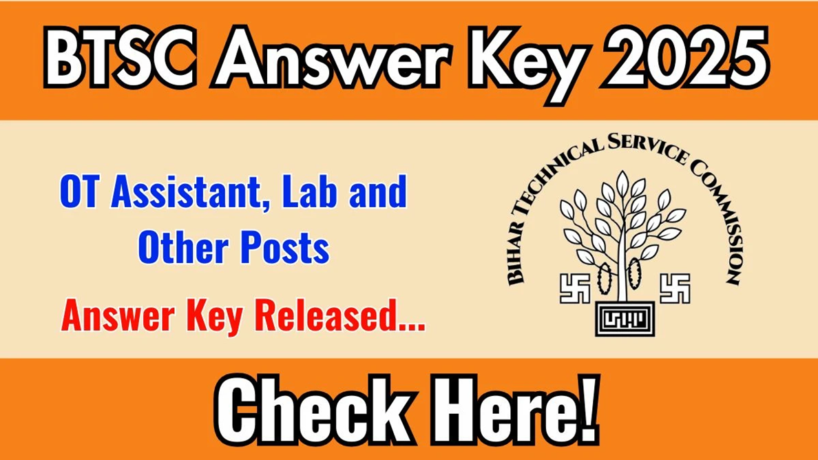 Download Link for Bihar BTSC Dentist Answer Key 2025